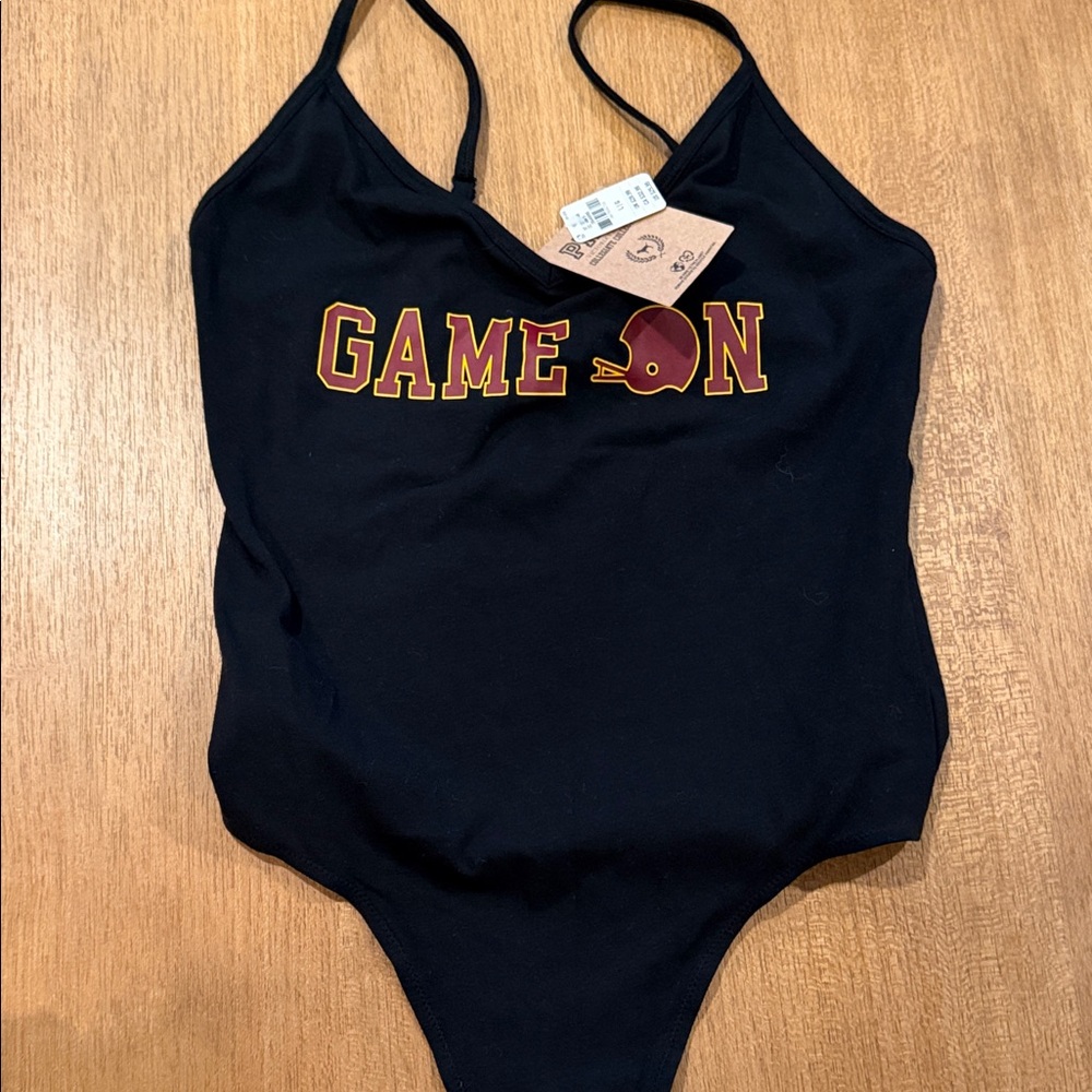 PINK thong body suit